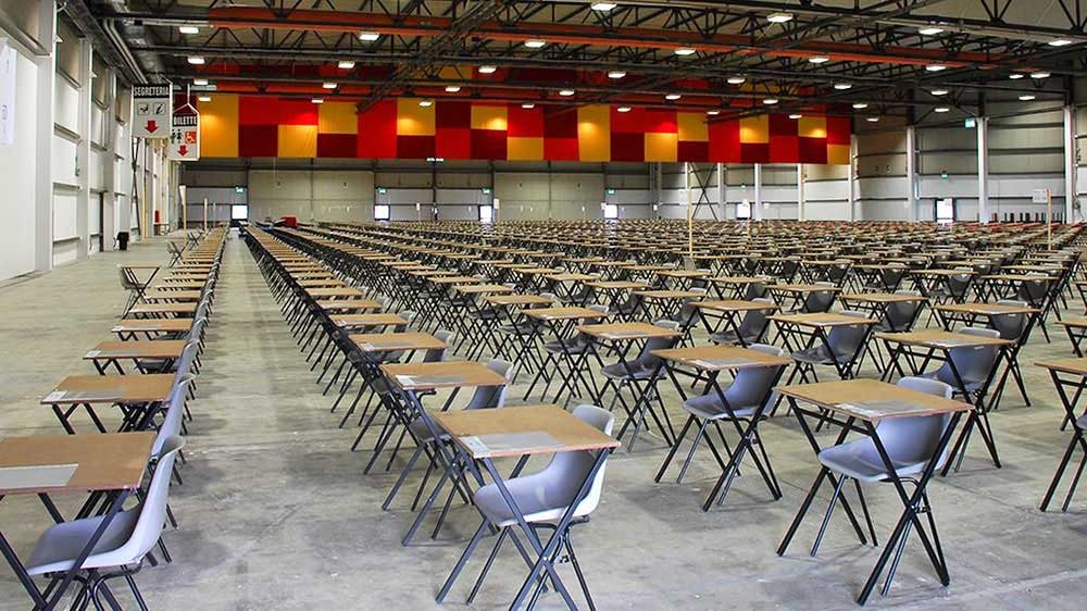 Padiglioni allestiti per un concorso