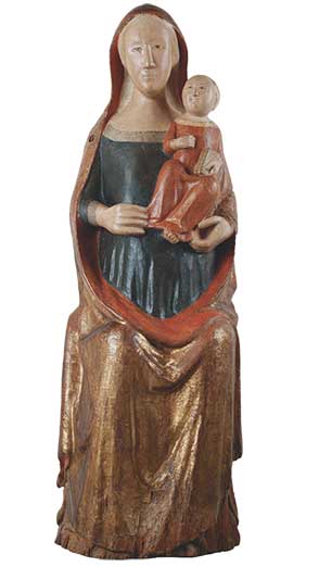 Madonna col Bambino in legno intagliato. AMAB Assisi Mostra Arte Antiquariato Bastia Umbra Umbriafiere